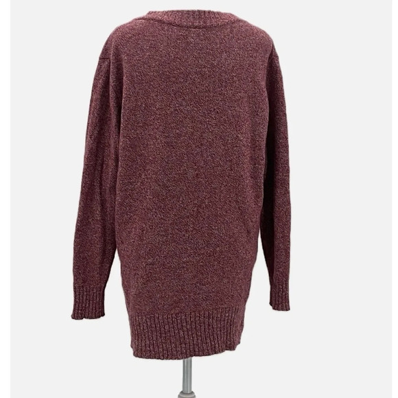 Athleta Vital V Wool & Cashmere Sweater in Decadent Red Heather - Size Small - Picture 5 of 9